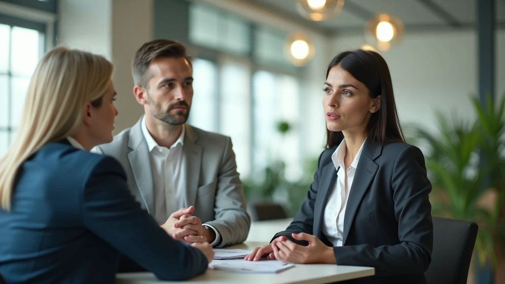 Professionals sharing a collaborative conversation