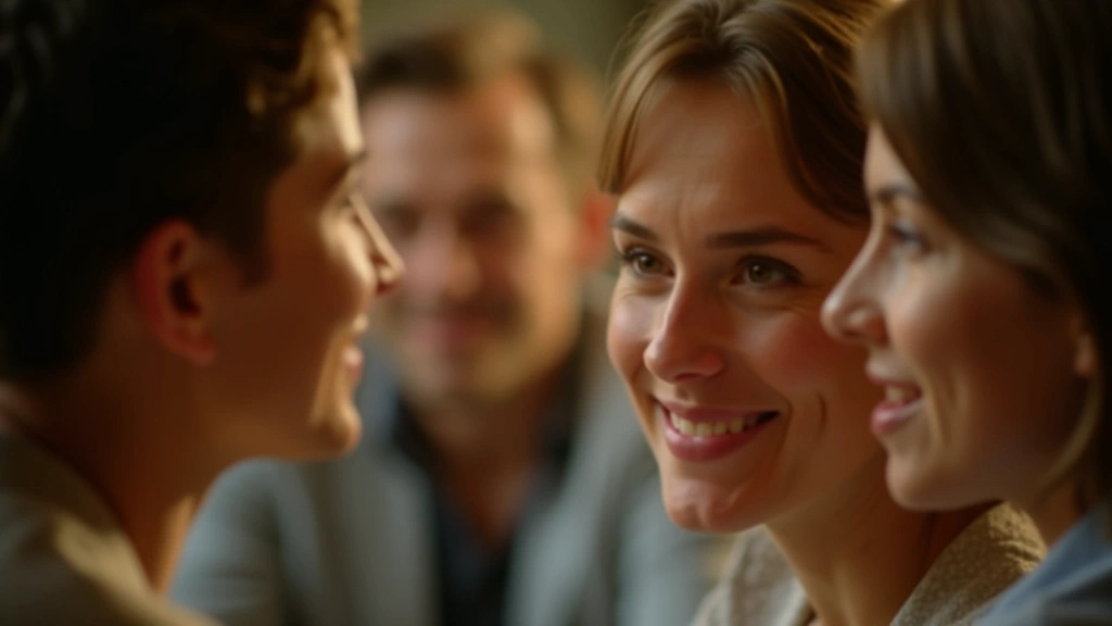 Open gestures and attentive expressions during a conversation