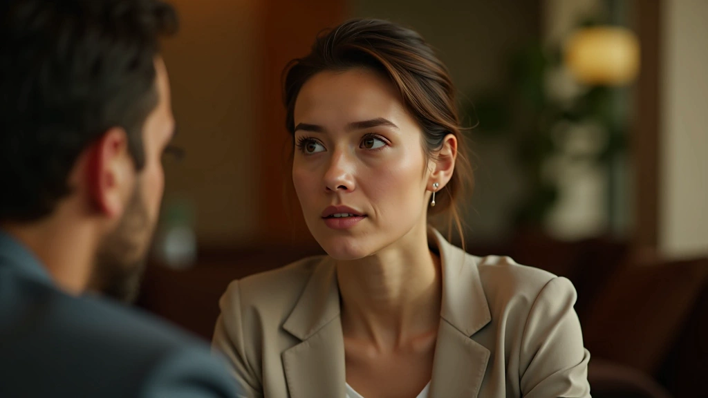 A listener giving their attention to a conversation partner