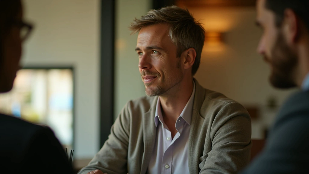 A person listening attentively during a conversation