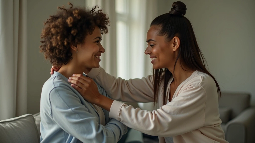 One friend offering support to another